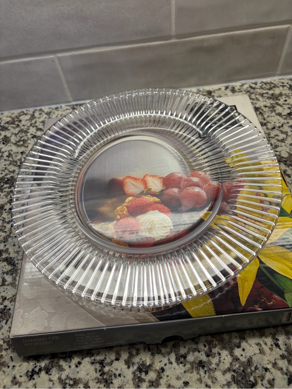 Vintage Mikasa Clear Ribbed Glass Plate 10.5” - Picture 6 of 6